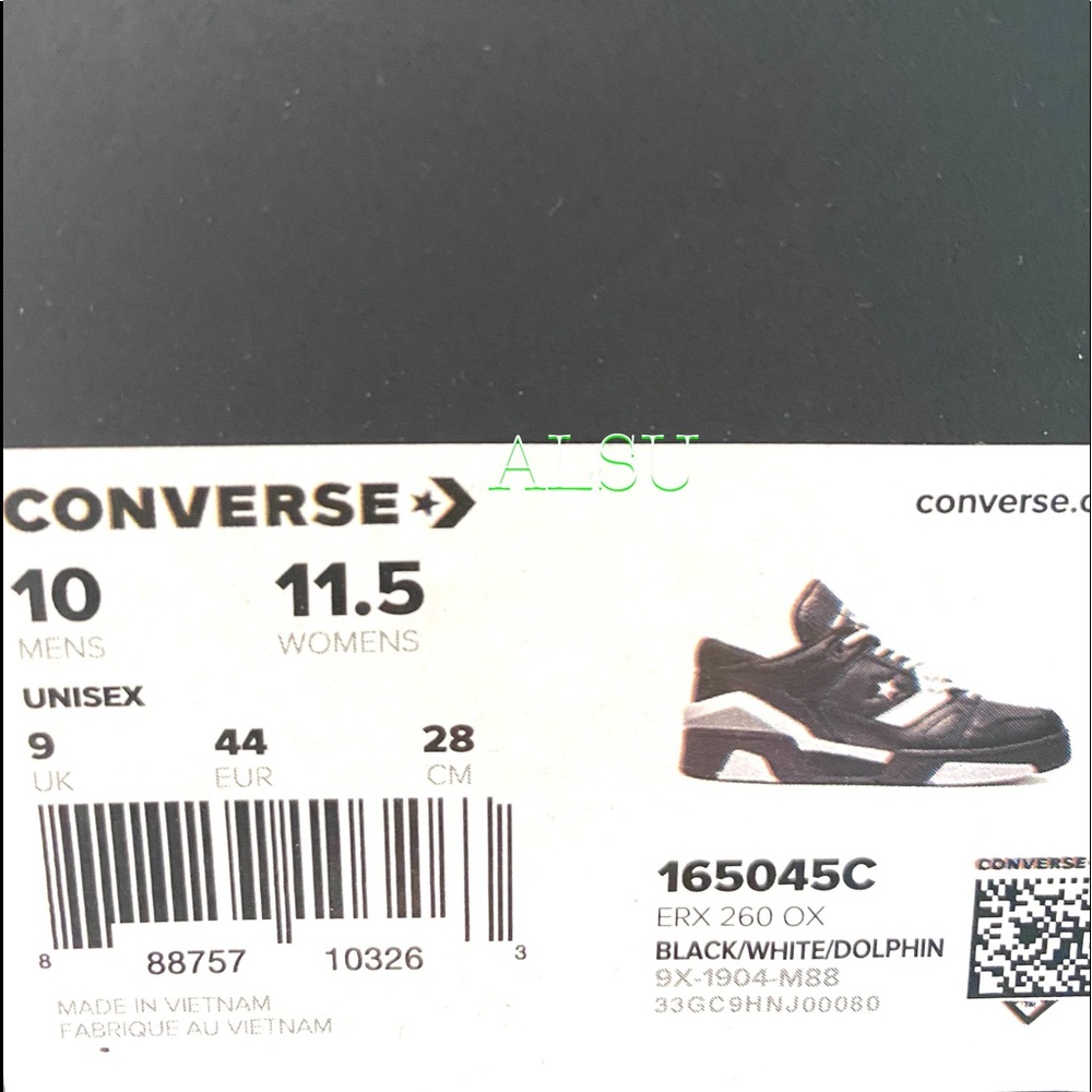 💖MEGA SALE💖Converse ERX 260 Low Leather Men’s Sneakers Black Size 9 165045C - Picture 11 of 11